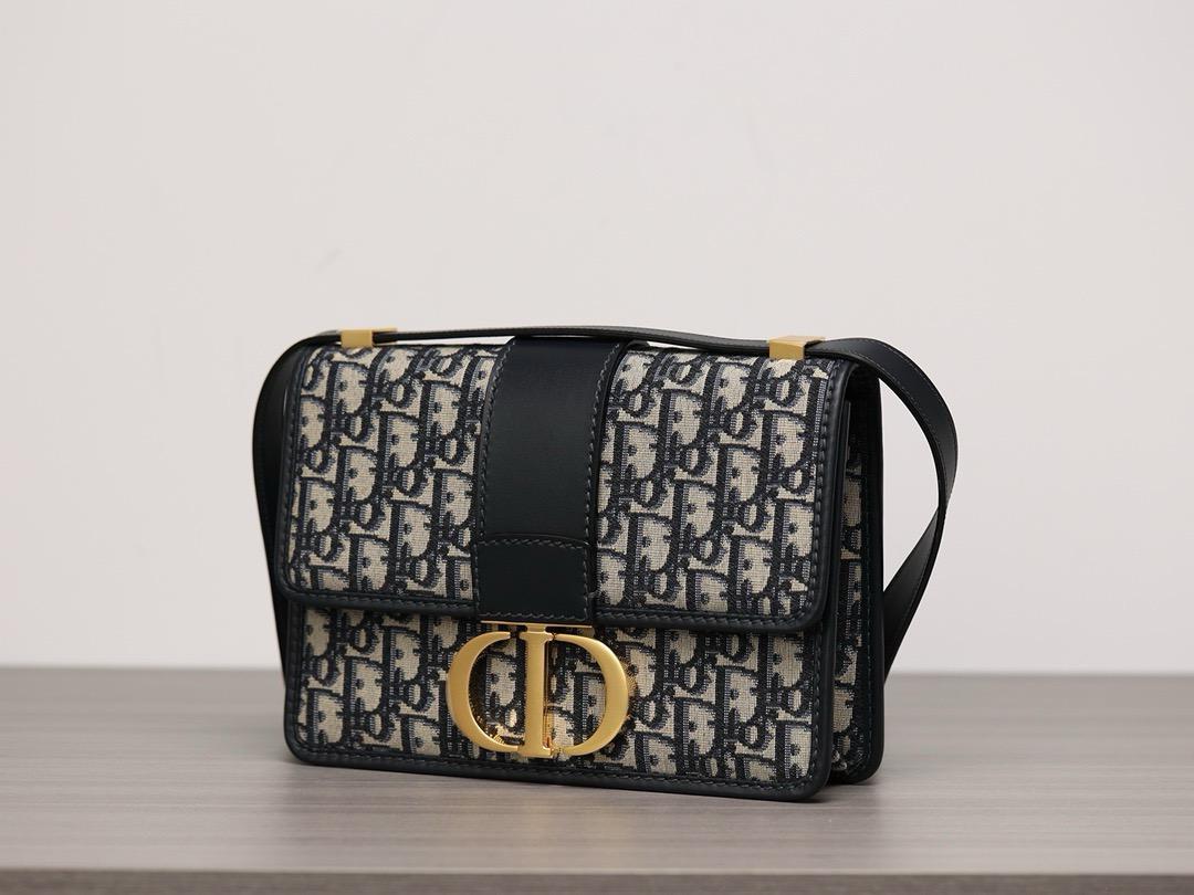 Dior 30 Montaigne Bag Oblique Blue Jacquard