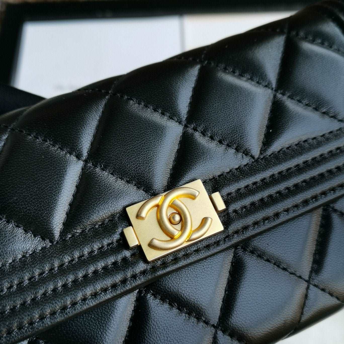 Chanel Boy long Flap Wallet Lambskin