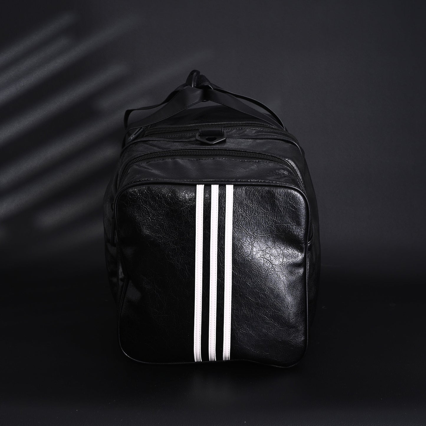 Balenciaga x adidas Large Duffel Travel Bag – Black with Trefoil Logo and Triple Stripes