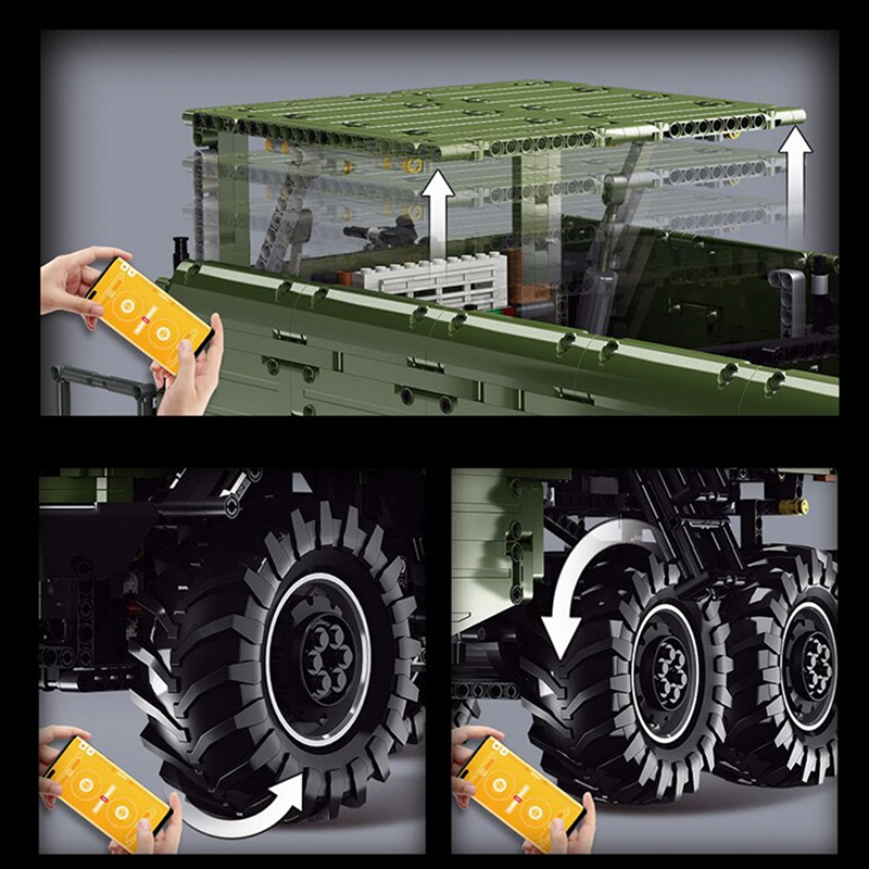 Remote Controlled 6 Wheeled Unimog 6689pcs