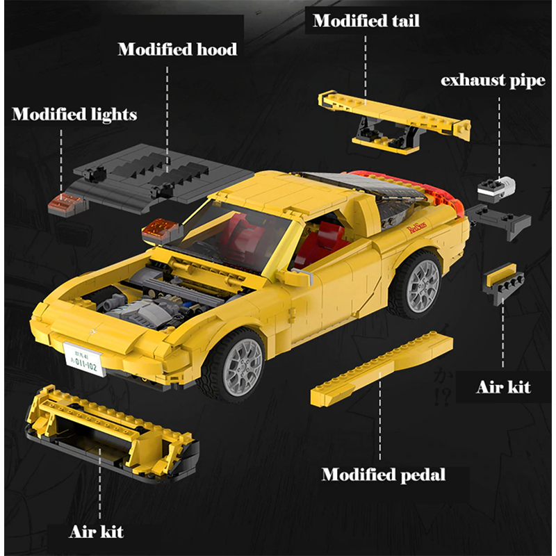 Red Suns Mazda FC3S RX-7 1655pcs